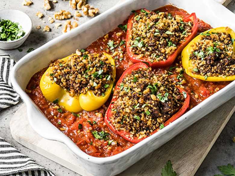 Gefüllte Paprika mit Quinoa 