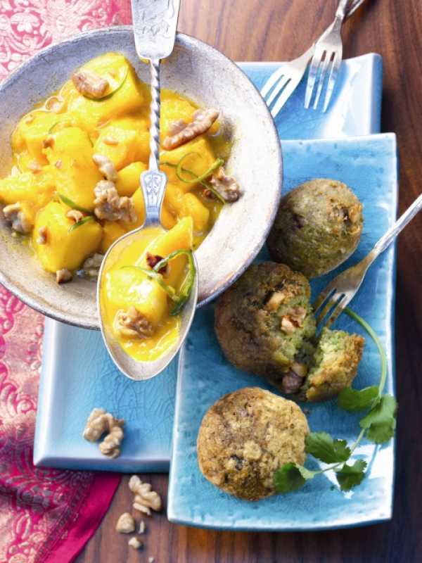 Walnuss-Falafel mit Mango-Pickles