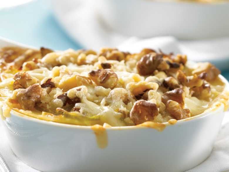 Kartoffel-Lauch-Gratin mit Walnüssen